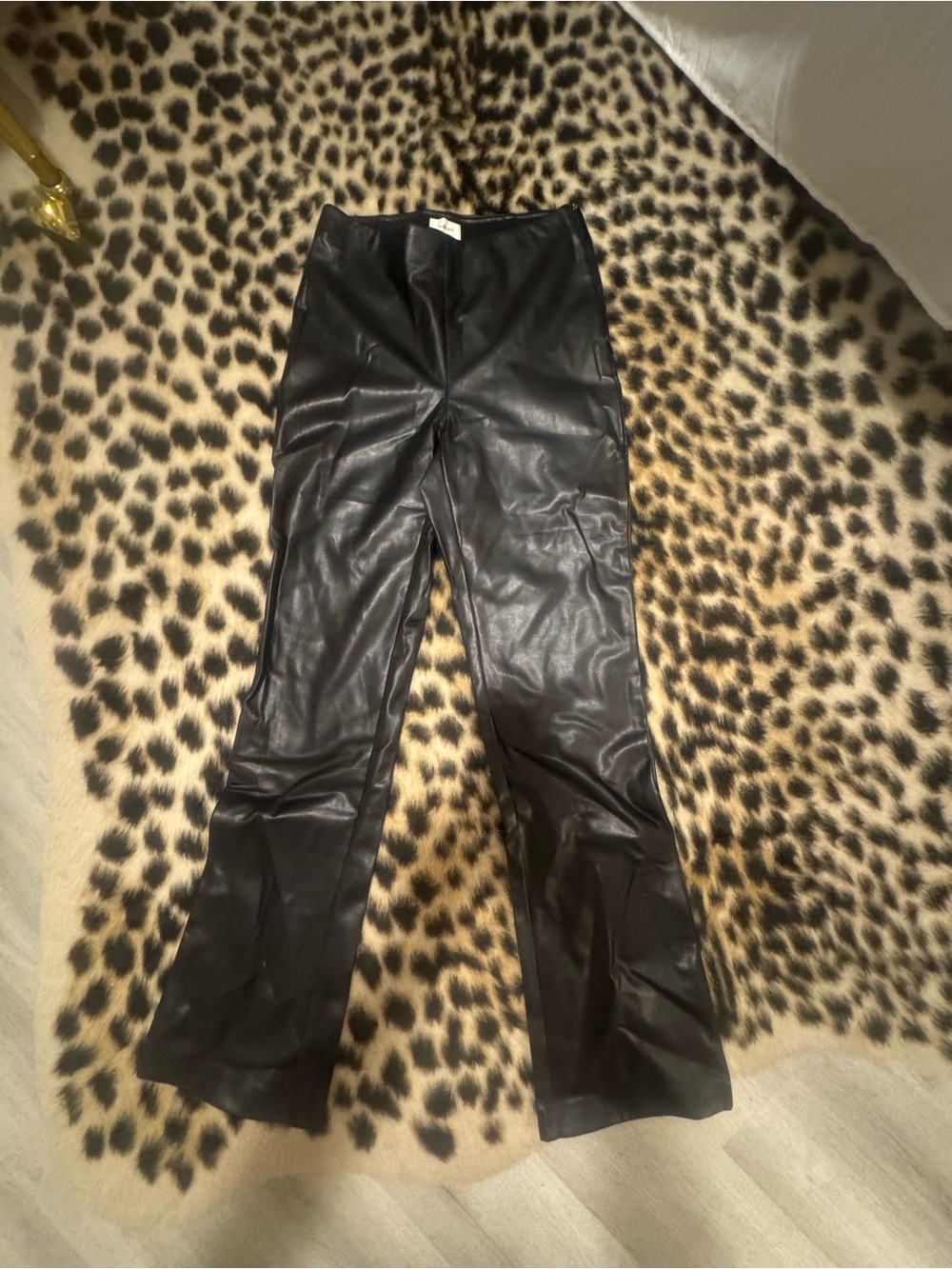 Aritzia Wilfred Black Leather Pants